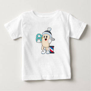 Haarspray als Friseur mit Schere Baby T-shirt