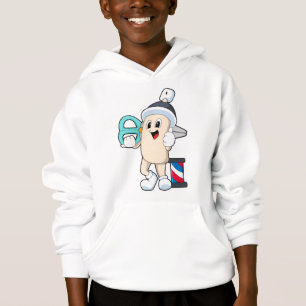Haarspray als Friseur mit Schere Hoodie
