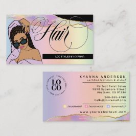 Haarstil, Braids, Locations, Salon, Logo Visitenkarte