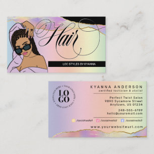 Haarstil, Braids, Locations, Salon, Logo Visitenkarte