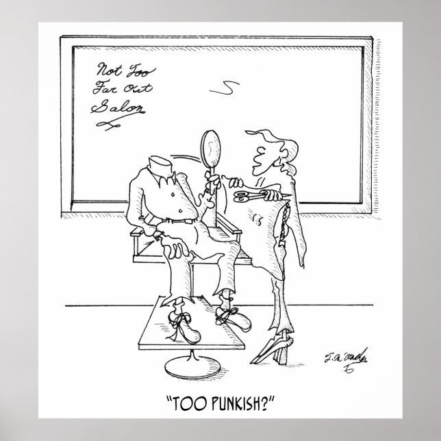 Haarstil Cartoon 1465 Poster (Vorne)