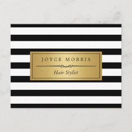 Haarstühle - Klassische Schwarz-weiße Streifen Postkarte