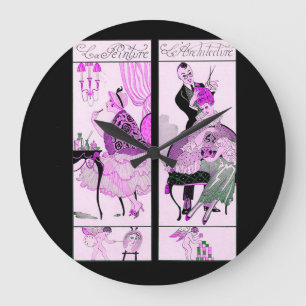 HAARSTYLIST, FASHION SCHÖNHEIT SALON GIBT KÜNSTLER GROßE WANDUHR