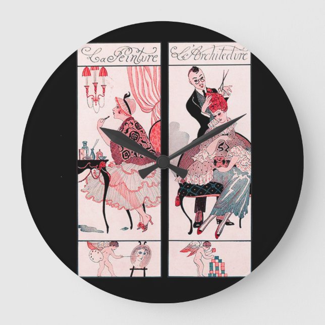 HAARSTYLIST,FASHION SCHÖNHEIT SALON MACHEN AUS KÜN GROßE WANDUHR (Vorderseite)