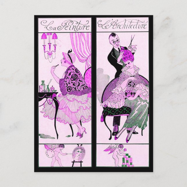 HAARSTYLIST,FASHION SCHÖNHEIT SALON MACHEN AUS KÜN POSTKARTE (Vorderseite)