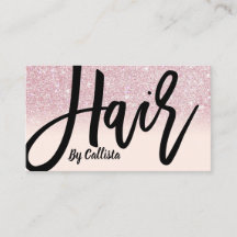 Haarstylist Girly Pink Glitzer Ombre Typografie