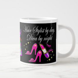 HAARSTYLISTE NACH TAGESDIVA PER NACHT PERSONALISIE Jumbo-Tasse