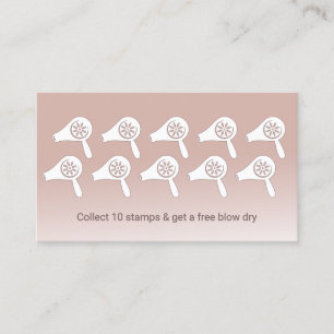 Haarstylistin Blow Dry Bar Blush Rose Loyalität Treuekarte