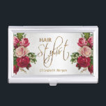 Haarstylistin im Weißen Glitzer und Blumenstrauß Visitenkarten Dose<br><div class="desc">Visitenkartenhalter für Sie bereit zum Personalisieren. Matching Business Cards sind verfügbar. ⭐ Dieses Produkt ist zu 100% benutzerdefinierbar. Grafiken und Text können gelöscht, verschoben, verändert, verändert, gedreht usw... ⭐ 99% meiner Designs in meinem Geschäft sind in Schichten gemacht. Damit können Sie die Größe und den Text der Grafik und des...</div>
