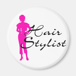 Haarstylistin (rosa) magnet