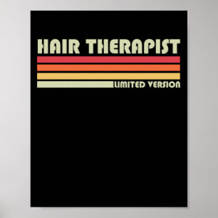 Haartherapeut Haar Stylist Retro Hairder Poster