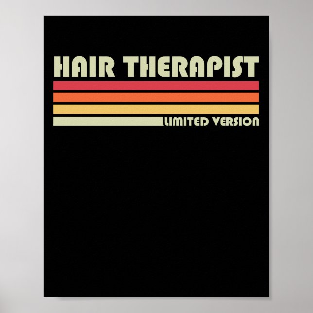 Haartherapeut Haar Stylist Retro Hairder Poster (Vorne)