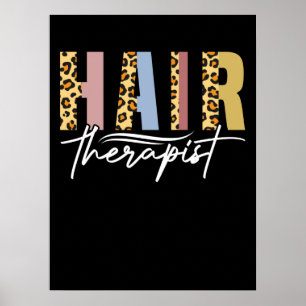 Haartherapeut Leopard Haar Stylist Hair Poster