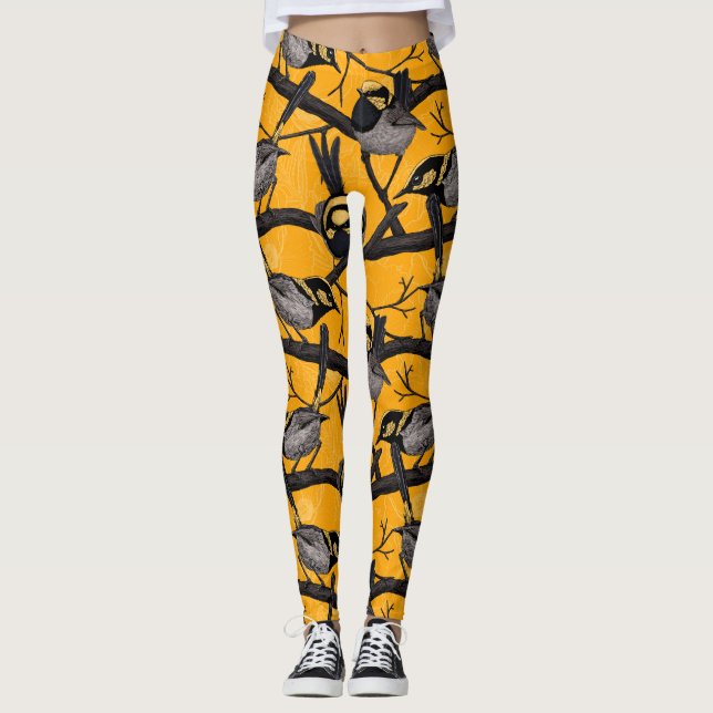 Haartrockner in Gelb Leggings (Vorderseite)