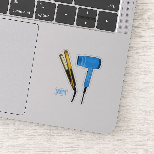 Haartrockner und Haarstreuer Aufkleber (Ausschnitt)