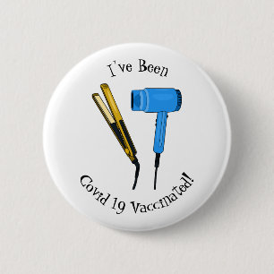 Haartrockner und Haarstreuer Button