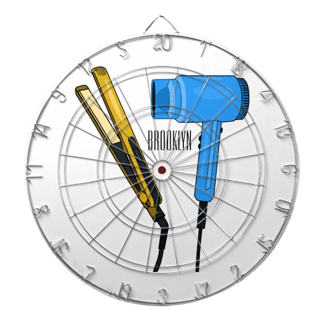 Haartrockner und Haarstreuer Dartscheibe (vorne)