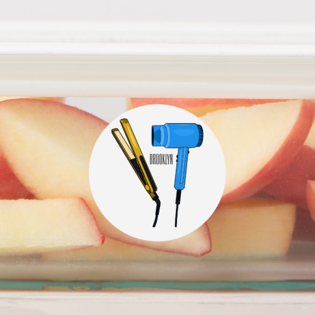 Haartrockner und Haarstreuer Etiketten (Befestigt)