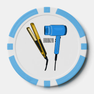 Haartrockner und Haarstreuer Pokerchips