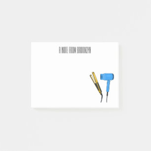 Haartrockner und Haarstreuer Post-it Klebezettel