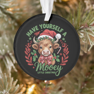 Hab ein muhiges kleines Weihnachten Highland-Kuh Ornament