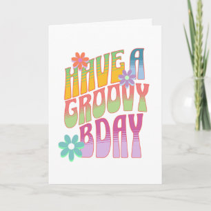 Hab Geburtstag mit Style Retro Hippie Karte