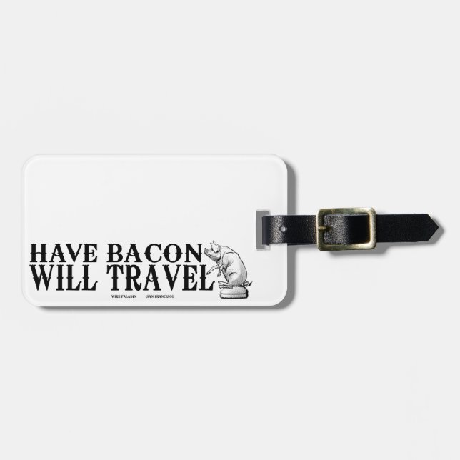 Habacon Will Travel Gepäckanhänger (Vorderseite horizontal)