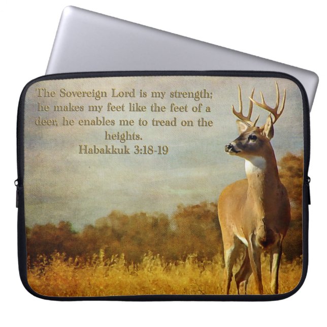 Habakkuk 3:18 Inspirational Laptopschutzhülle (Vorderseite)