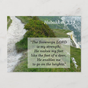 Habakkuk 3 19 Scripture Memory Card Postkarte