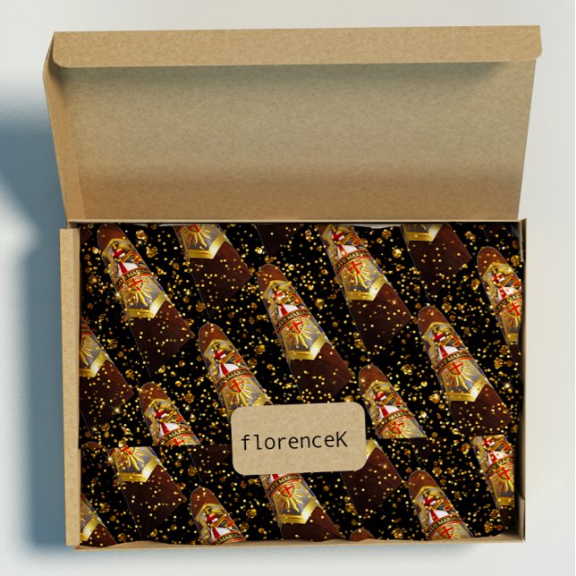 Habana Cigar Luxury Vip Cuban Gold Geschenkpapier (Habana Cigar Luxury Vip Cuban Gold Wrapping Paper)