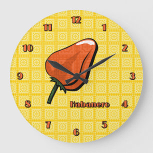 Habanero Chili Pepper Clock Große Wanduhr