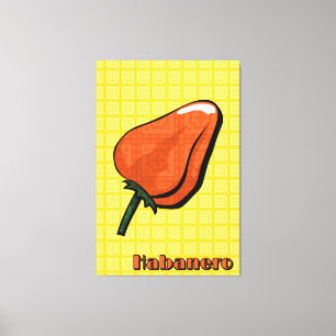 Habanero Chili Pepper Leinwand Art