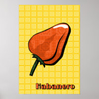 Habanero Chili Pepper Poster