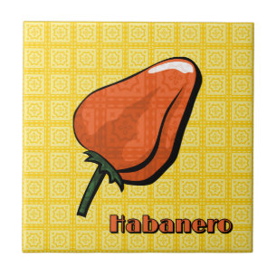 Habanero Chili Pepper Tile Fliese