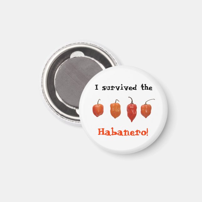 Habanero-Paprikaschoten Magnet (Vorderseite/Rückseite)