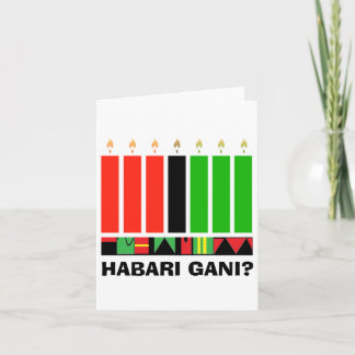 Habari Gani Greeting Card von A. McDaniel Karte