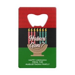 HABARI GANI Kwanzaa Geldbeutel Flaschenöffner