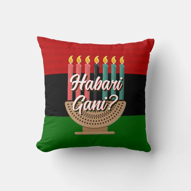 HABARI GANI Kwanzaa Kissen (Vorderseite)