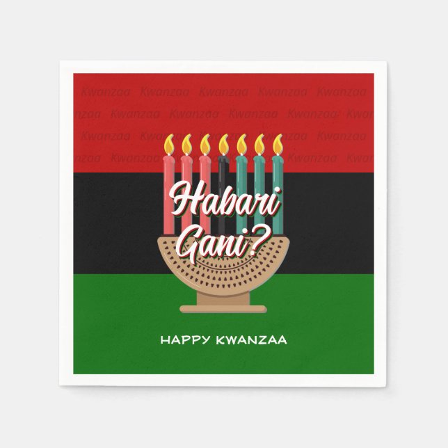 HABARI GANI Kwanzaa Paper Serviette (Vorderseite)