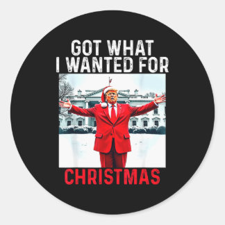 Habe das bekommen, was ich zu Weihnachten wollte - Runder Aufkleber