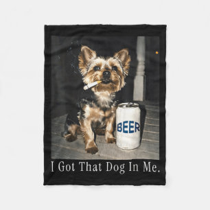 Habe diesen Hund in Funny Yorkie raucht Zigarette Fleecedecke
