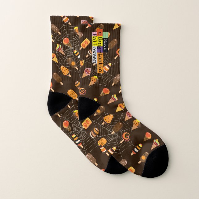 "Habe ein fang-tastisches" Halloween-Eiskremsereig Socken (Paar)