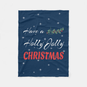 Habe ein Holly Jolly Weihnachten Fleecedecke