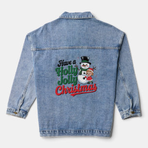 Habe ein Holly Jolly Weihnachten Jeansjacke