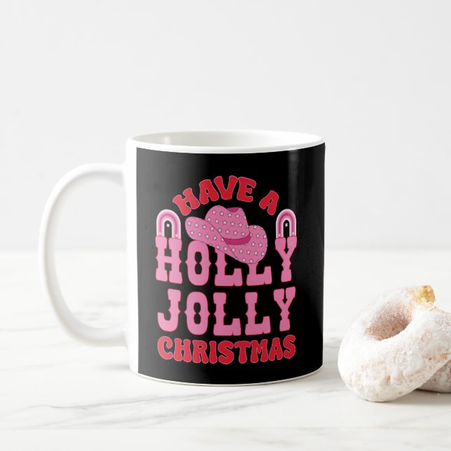 Habe ein Holly Jolly Weihnachten Kaffeetasse (Mit Donut)