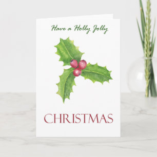 Habe ein Holly Jolly Weihnachten Weihnachtskarte