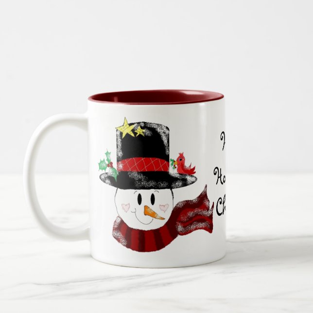 Habe ein Holly Jolly Weihnachten Zweifarbige Tasse (Links)