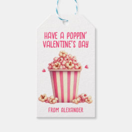Habe ein Poppeln Valentinstag Pink Popcorn Herz Geschenkanhänger