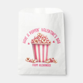 Habe ein Poppeln Valentinstag Pink Popcorn Herz Geschenktütchen