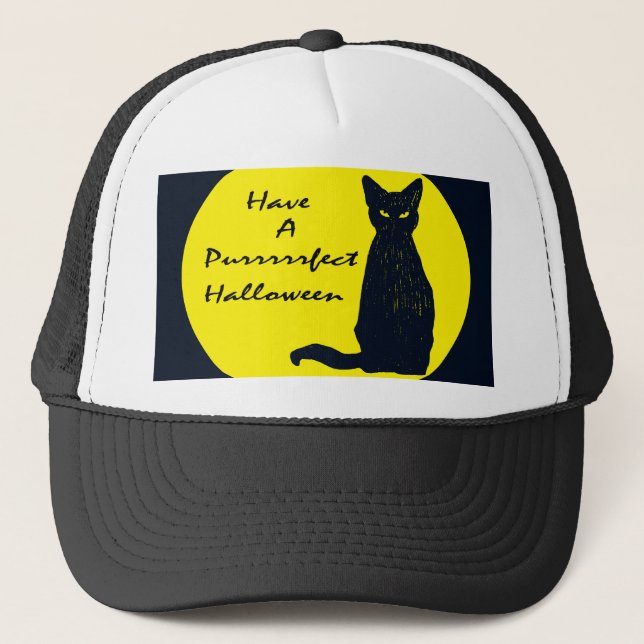 Habe ein PURRfect Halloween! Truckerkappe (Vorderseite)